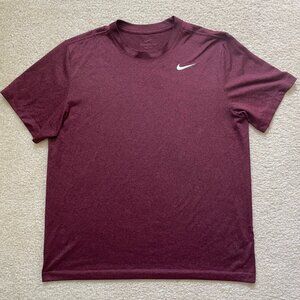 Nike Dri-Fit Deep Maroon Short Sleeve T-Shirt Large
